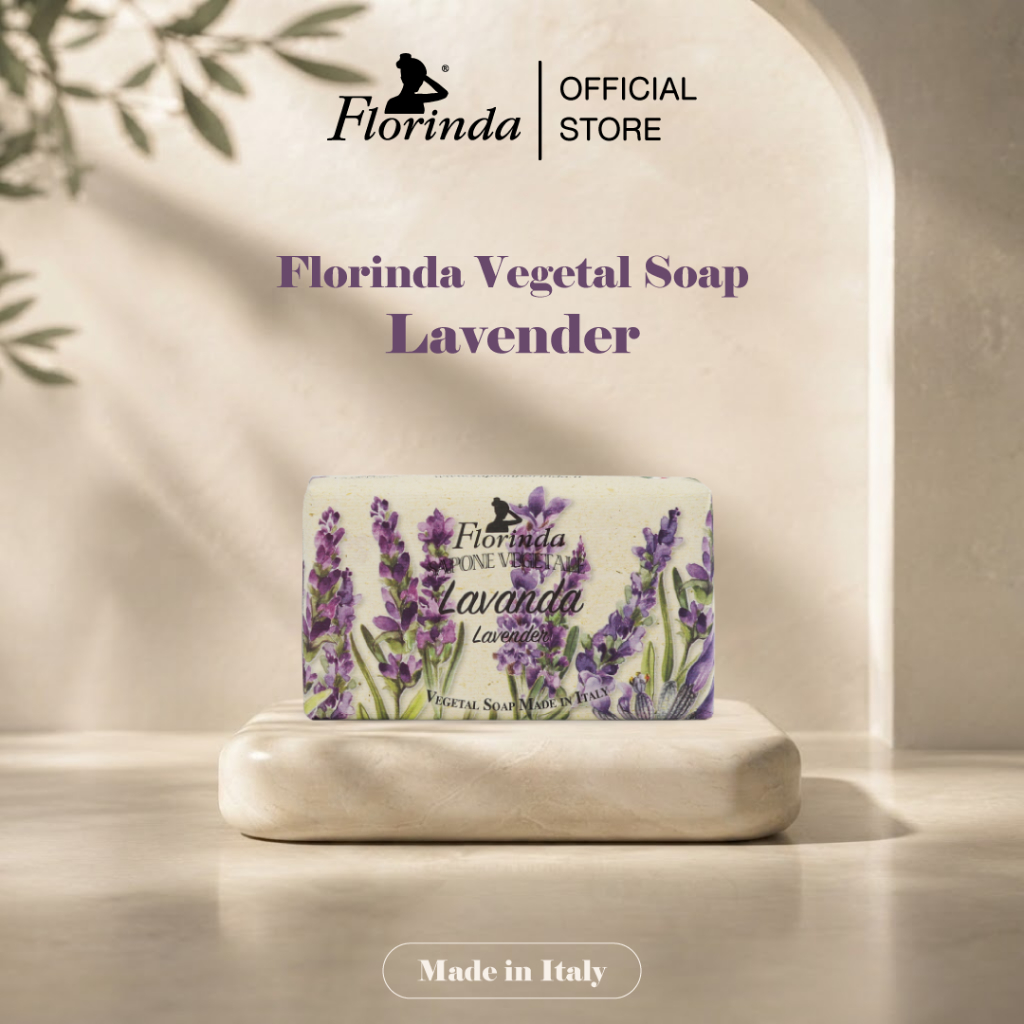 Florinda Vegetal Soap Lavender สบู่ก้อน กลิ่นลาเวนเดอร์ 200g (10FR00008)