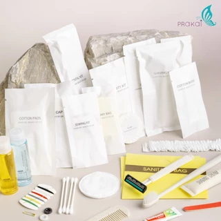 PRAKAIVANICH ชุดซองกระดาษเอ็มจี【แพ็คละ 100 เซ็ท】 ของใช้โรงแรมEco-Friendly (แบบย่อยสลายได้)แบบจัดเซ็ท