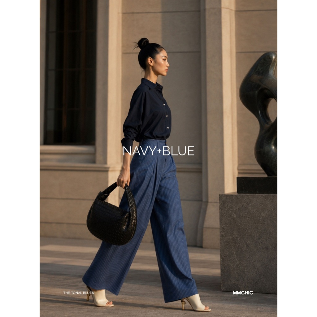 MMCHIC  - NAVY SHIRT