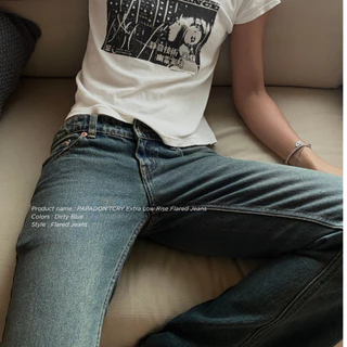 [ PAPADON'TCRY ] - Extra Low-Rise Flared Jeans กางเกงยีนส์ขาม้าเอวต่ำมาก