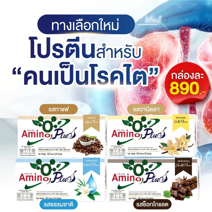 อะมิโน พลัส Amino Plus ปรับสมดุลภูมิคุ้มกัน ป่วยง่าย ภูมิแพ้ ต้านป่วย เสริมเกราะร่างกาย
