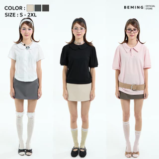 Bemingskirt100(S-2XL) - BEMING Mini Skirt - กระโปรงสั้นทรงเอดีไซน์เรียบแมตช์ได้ง่ายกับทุกลุค