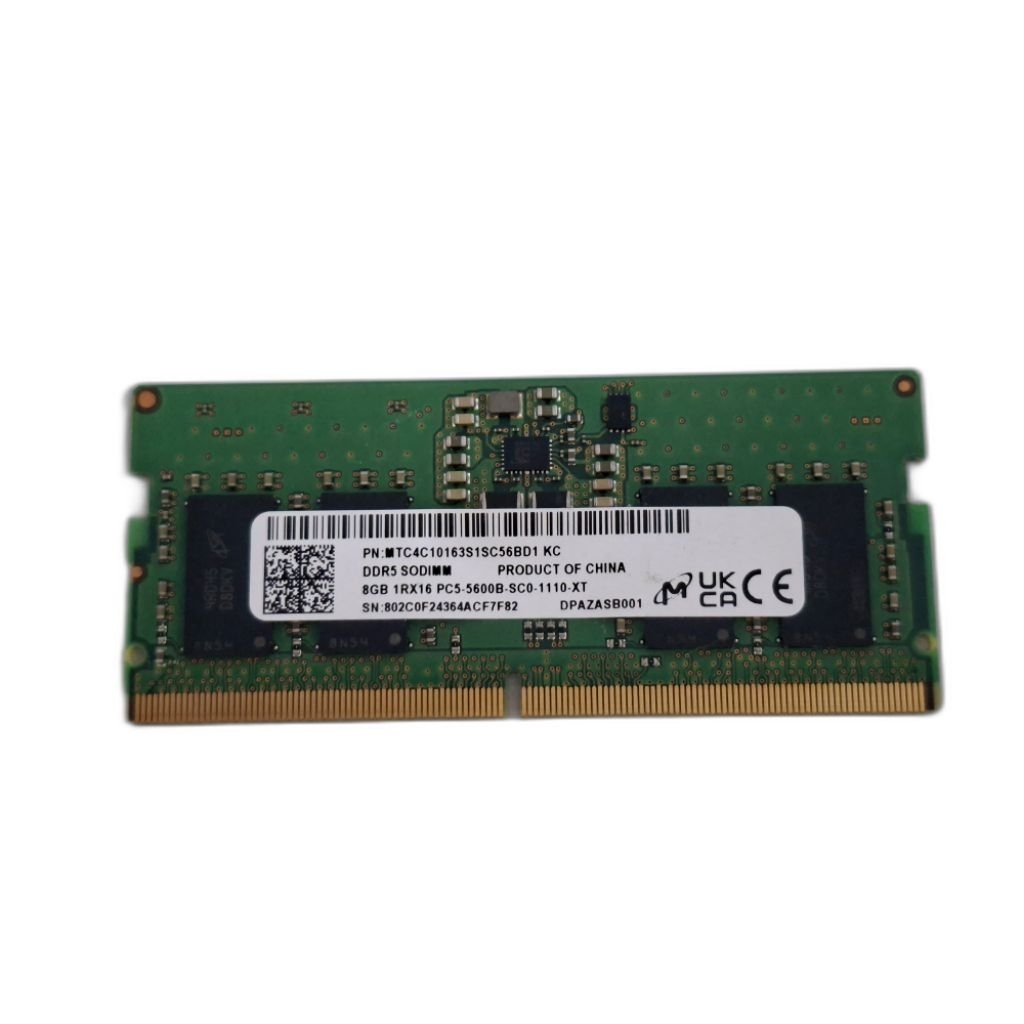 RAM DDR5 5600MHZ 8GB NOTEBOOK Samsung 2 ตัว, SK_hynix 2ตัว, Micron 1ตัว