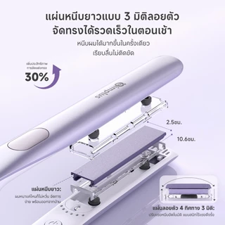 Simplus ที่หนีบผม 3-IN-1 ตรง-ลอน-บำรุง ปรับได้ 5 ระดับ เคลือบเซรามิก+อาร์แกน oil ปล่อยไอออนลบ 30 ล้าน หน้าจอ ZFBA010fz