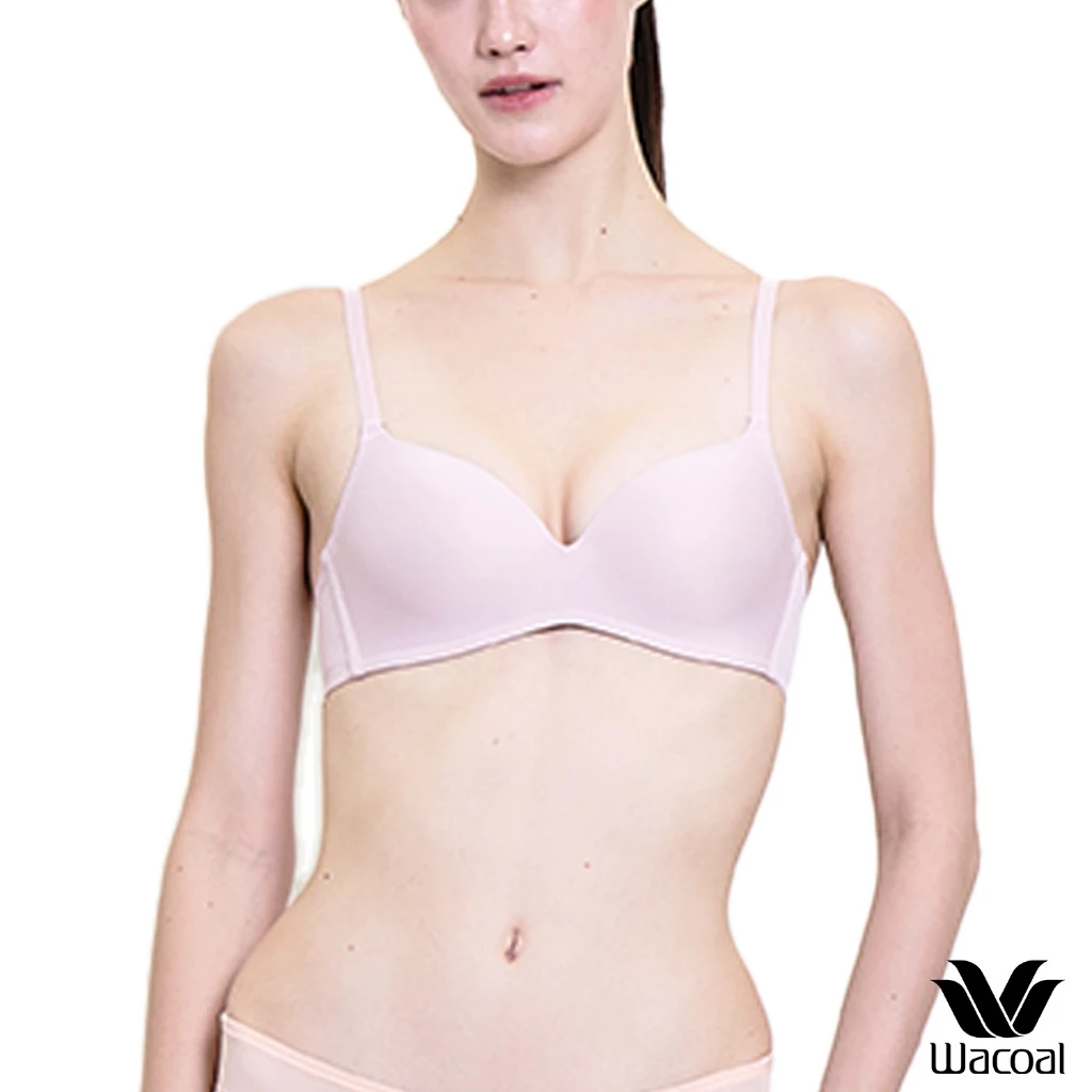Wacoal Surprise Wireless Push Up Bra รุ่น WB9V02 สีชมพู เสื้อชั้นในไร้โครง เสริมฟองน้ำ 20 mm