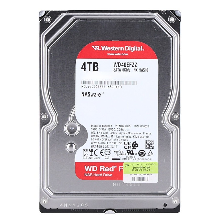 WD RED PLUS 4TB 5400RPM SATA3 (WD40EFZZ) HDD