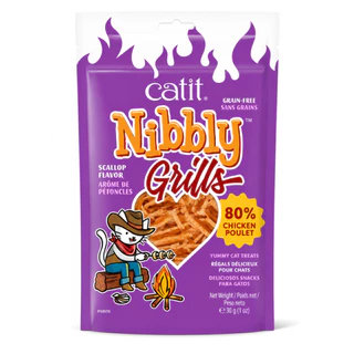 Catit Nibbly ขนมแมว ไก่เจอร์กี้ 30g 6 รสชาติ โปรตีนไก่ 80%+ Grain-Free