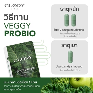 [ซื้อคู่ คุ้มกว่า] Glory Veggy Probio โพรไบโอติกผัก พร้อมใช้ x2 x3