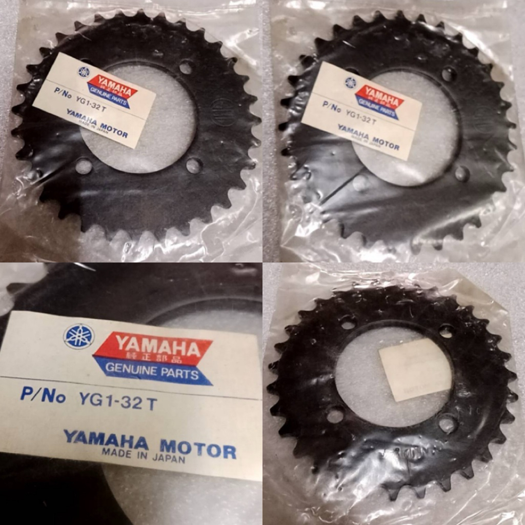 (YAMAHA MOTOR) สเตอร์หลัง YG1 (32T) YAMAHA MOTOR สีดำ มือ1 สเตอร์หลัง YAMAHA YG1 32ฟัน สีดำ YAMAHA M