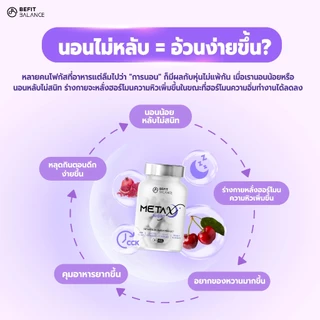 BEFITBALANCE META X NIGHT 30 CAPSULES อาหารเสริมช่วยหลับสนิท ด้วยสารสกัดจาก Tart Cherry L-Theanine Pharmagaba