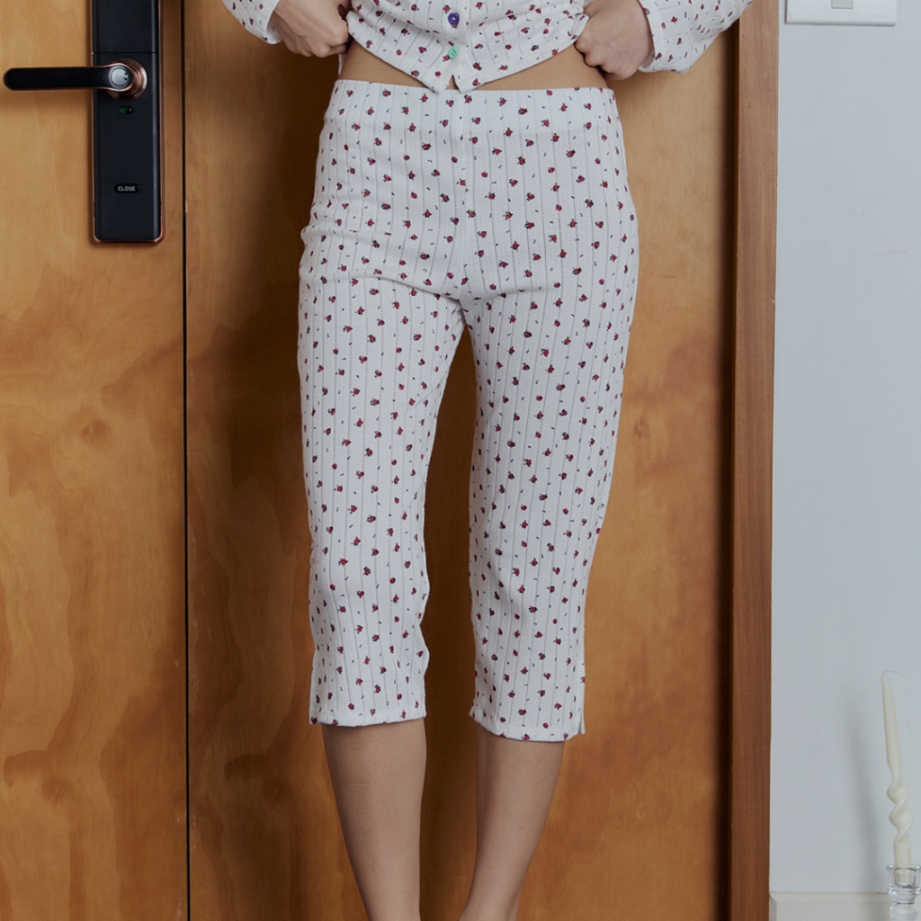 BLACKDOG BKK - CS2604 - Capri pants กางเกงเอวยางยืดขา3ส่วน