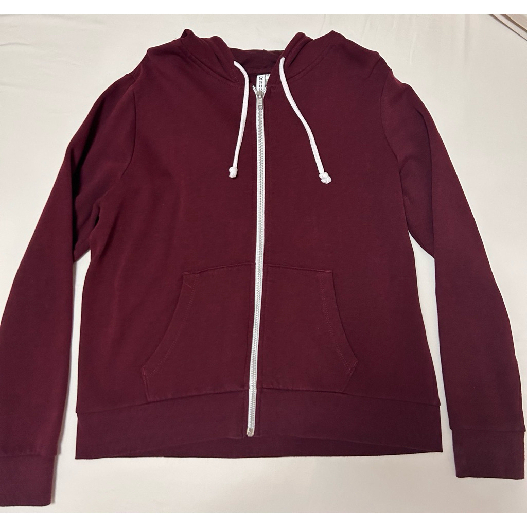 H&M Hoodie Jacket แจ็คเก็ตมีฮู้ด สีแดงเข้ม❤️ Size L อก44 (มือสอง ใส่ครั้งเดียว)