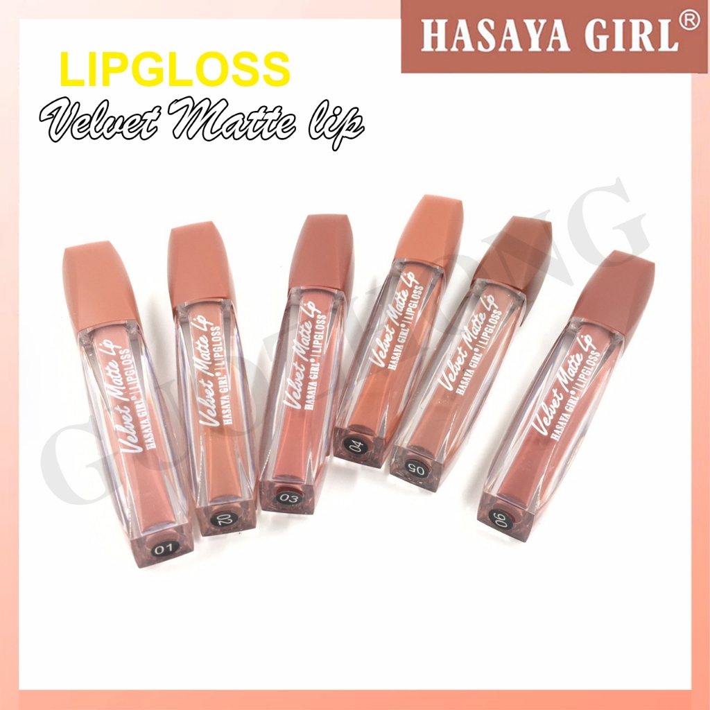 JH-3765 HASAYA GIRL ลิปกลอสเนื้อแมท เม็ดสีแน่น ให้สีชัดตั้งแต่ปาดแรก