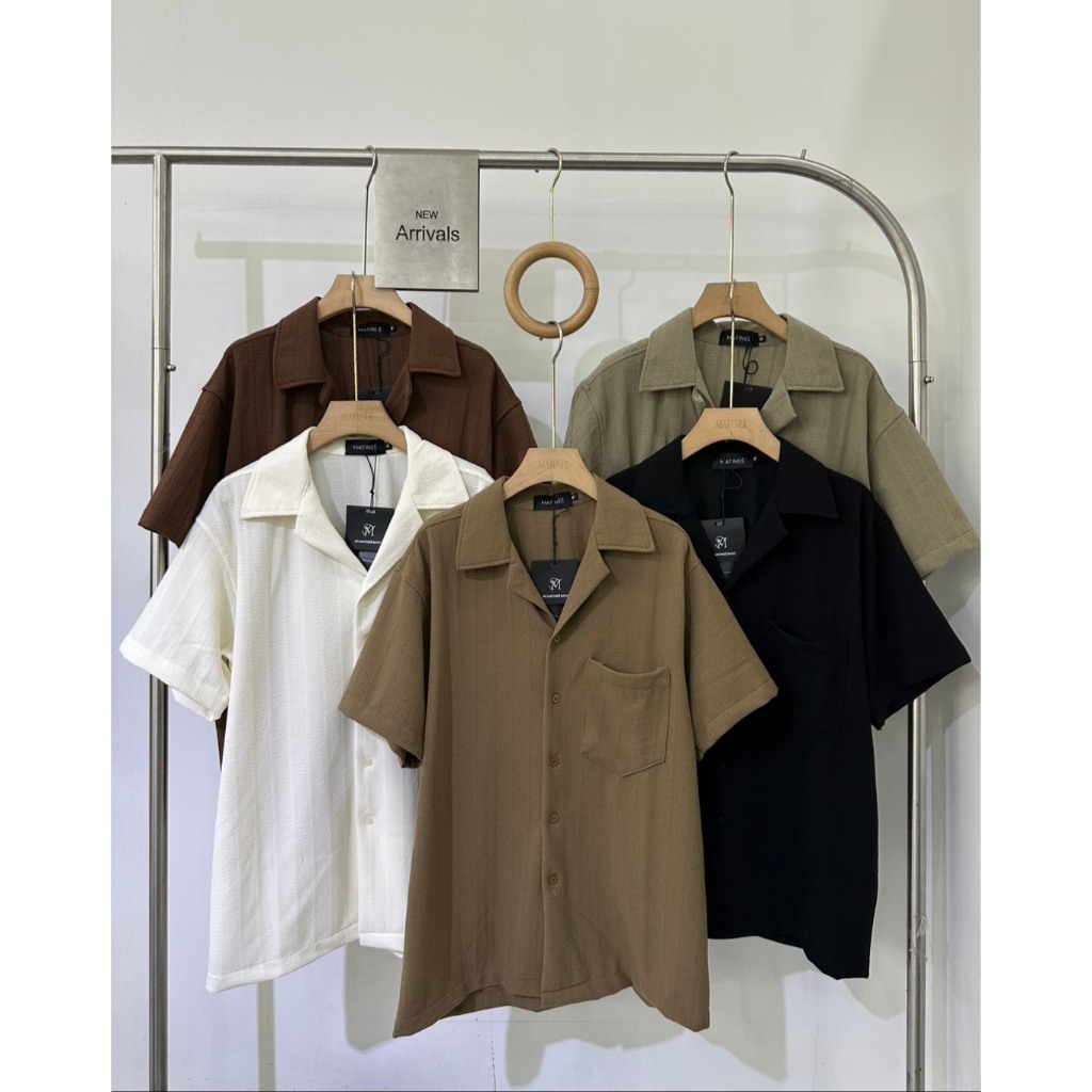 รวมเสื้อเชิ้ตผู้ชายแขนสั้น สไตล์มินิมอล ผ้าทอลาย Texture มีมิติ ใส่แล้วดูมีคลาส ใส่สบาย