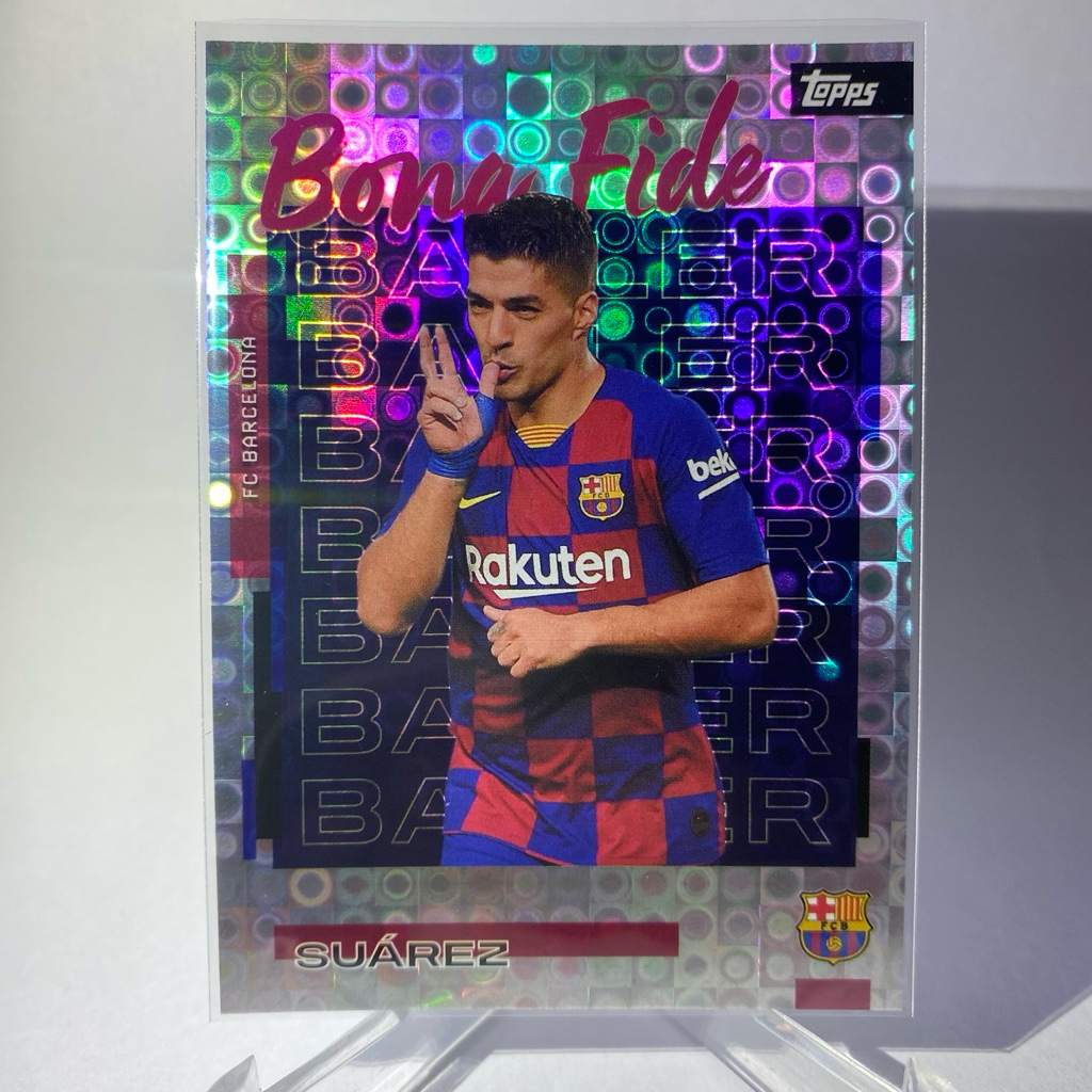การ์ดนักฟุตบอล LUIS SUAREZ, BARCELONA, BONA FIDE BALLER, TOPPS 2025