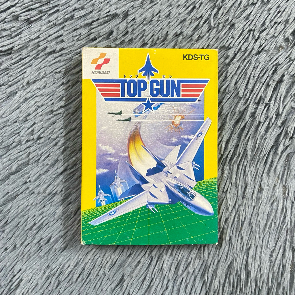 งานกล่องตลับแท้เครื่อง Famicom เกมส์ Top Gun: Dual Fighters กล่องกลาง มีคู่มือใบแทรกและการ์ด