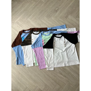 BUTTON Tee เสื้อแขนยาวต่อแขน