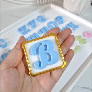 (พร้อมส่ง) แม่พิมพ์ซิลิโคน พิมพ์วุ้น แผ่นซิลิโคน แผ่นอักษรภาษาอังกฤษใหญ่ (แผ่นใส)