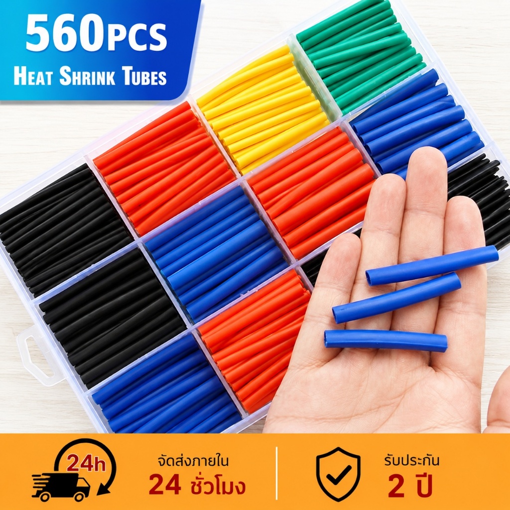 ท่อหด ท่อหดกล่อง560/328/164pcs ปลอกหุ้มฉนวน ปลอกหุ้มสายเคเบิล จัดส่งภายใน 24 ชั่วโมงจากประเทศไทย
