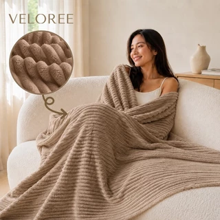 VELOREE ผ้าห่มพกพา เกาหลี น่ารัก นาโน ผ้าห่มออฟฟิศ ผ้าห่มนุ่ม มีหลายขนาด 6~12 ฟุต ให้เลือก