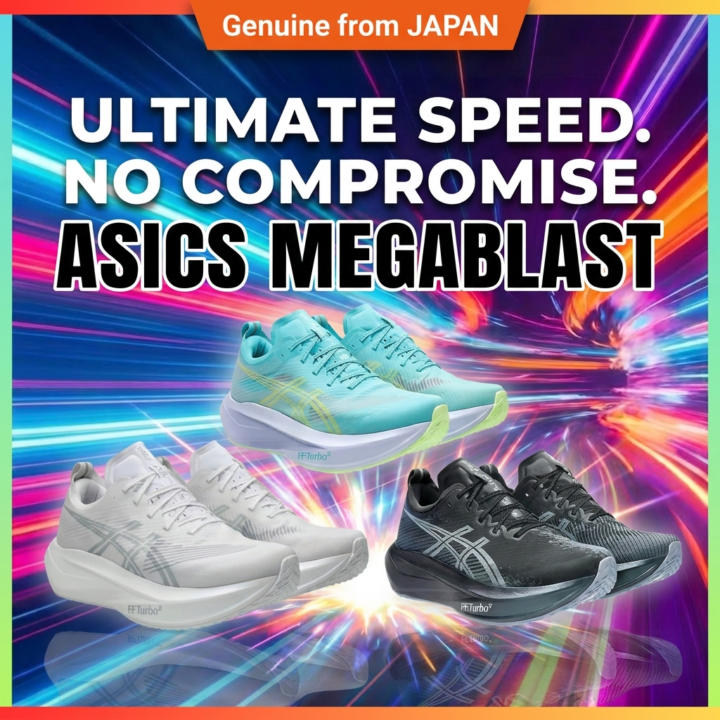 ASICS MEGABLAST Unisex Running Shoes Limited Edition Thick Cushion Sneakers Japan Import