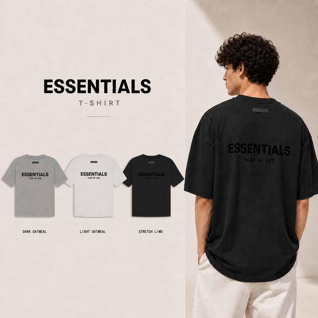 Fear of God Essentials SS22 Flocked Logo Oversized Short Sleeve Tee 100% Authentic