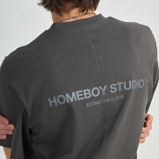 HOMEBOY เสื้อOVERSIZE HB.FREE.LINE.BASIC คอตตอน100% ใส่ได้ทุกวัน