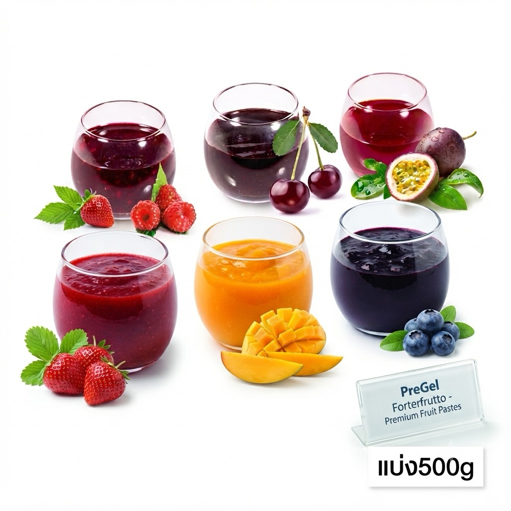 Pregel Paste Fortefrutto for Icecream and macaroonเพสท์รสผลไม้ แบ่งขาย 500กรัม 🚗ส่งธรรมดาได้ค่ะ