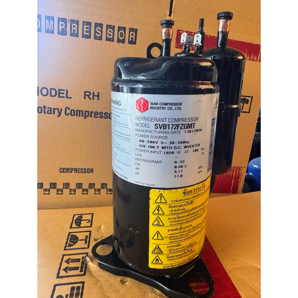 คอมเพรสเซอร์แอร์ รหัส SVB172FZGMT ขนาด36000btu มือสอง
