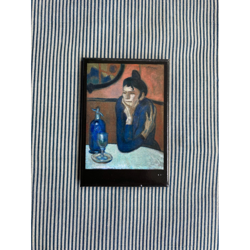 แม่เหล็กติดตู้เย็น The Absinthe Drinker / Pablo Picasso magnets - ของมือสอง -