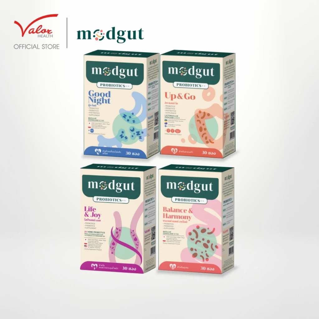 Modgut probiotics ++ ชนิดผง 30 ซอง มดกัต โพรไบโอติกส์ พร้อมทาน อร่อย มีครบ 4 สูตร ตอบโจทย์ครบตามอาการของคุณ