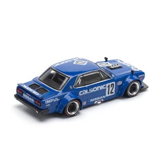 PR640114 - POPRACE 1/64 SKYLINE GT-R V8 DRIFT HAKOSUKA CALSONIC DIECAST SCALE MODEL CAR
