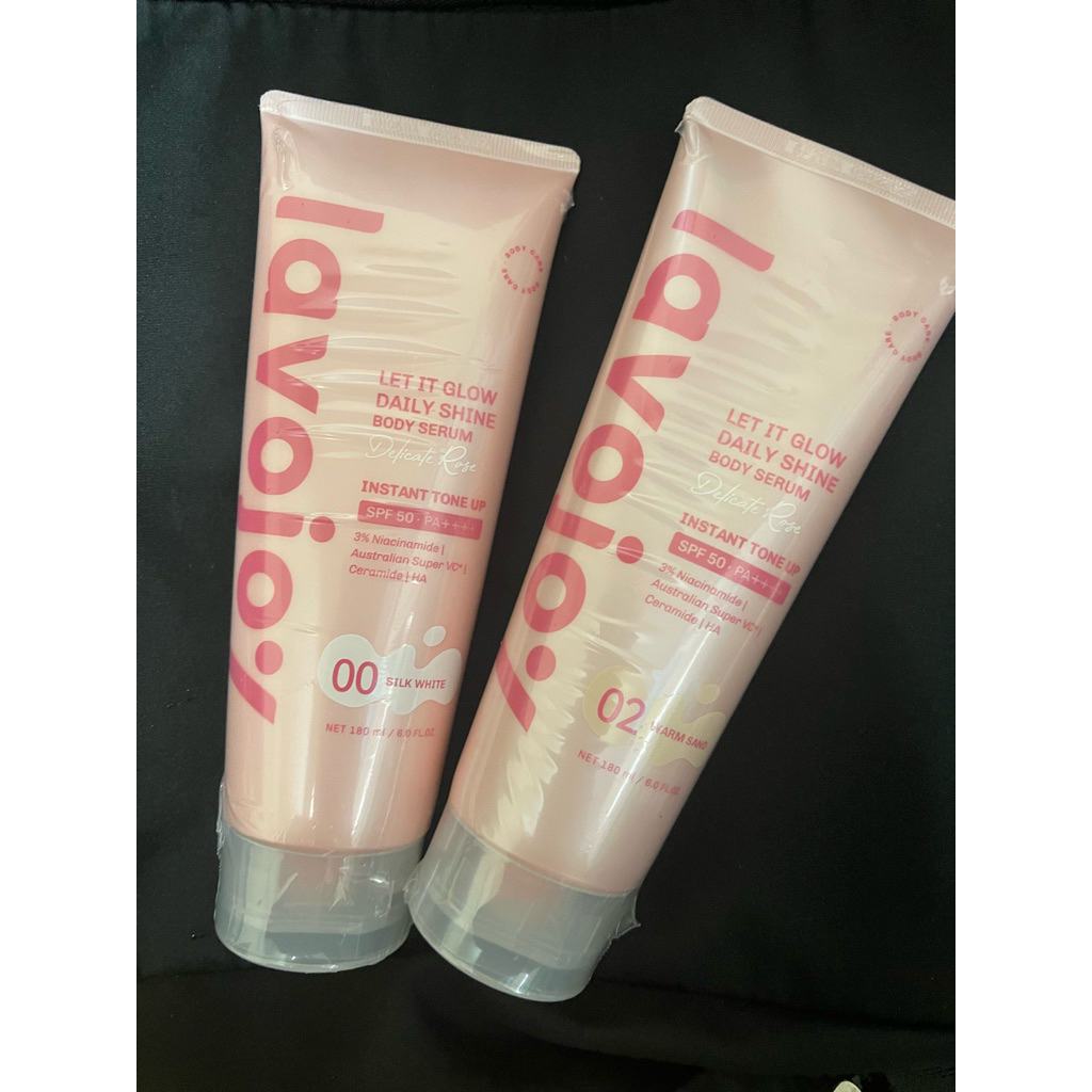 lavojoy Let It Glow Daily Shine Body Serum Delicate Rose180ml. tone up โทนอัพ เนื้อเซรั่ม ปรับผิวกระ