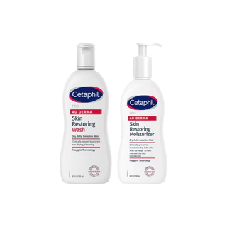 [เซตสุดคุ้ม] Cetaphil Pro Ad เซตาฟิล โปร เอ ดี เดอร์ มา สกิน 295มล. (ครีมอาบน้ำ+ครีมบำรุงผิว) (แพ็คเกจใหม่)
