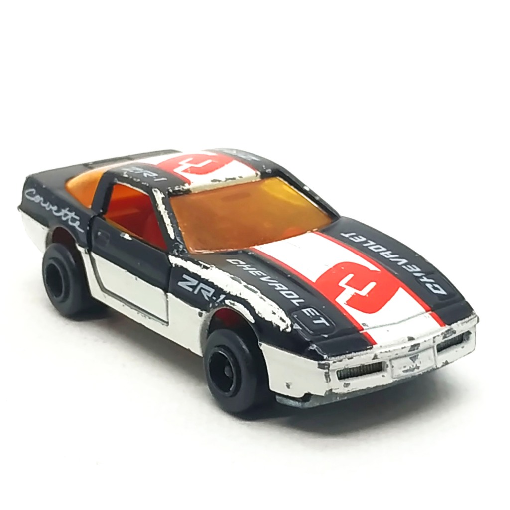 Majorette Chevrolet Corvette - ZR-1 no.3 สีดำ/ขาว สเกล 1/57 (8cm) โมเดลมือสอง#001