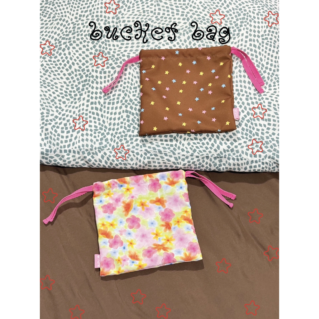 amuse stuff-bucket bag flower ถุงหูรูด2ขนาด