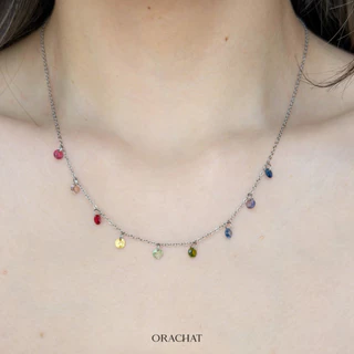 Orachat | Rainbow 14k necklace. (สร้อยคอตัวเรือนสแตนเลส)