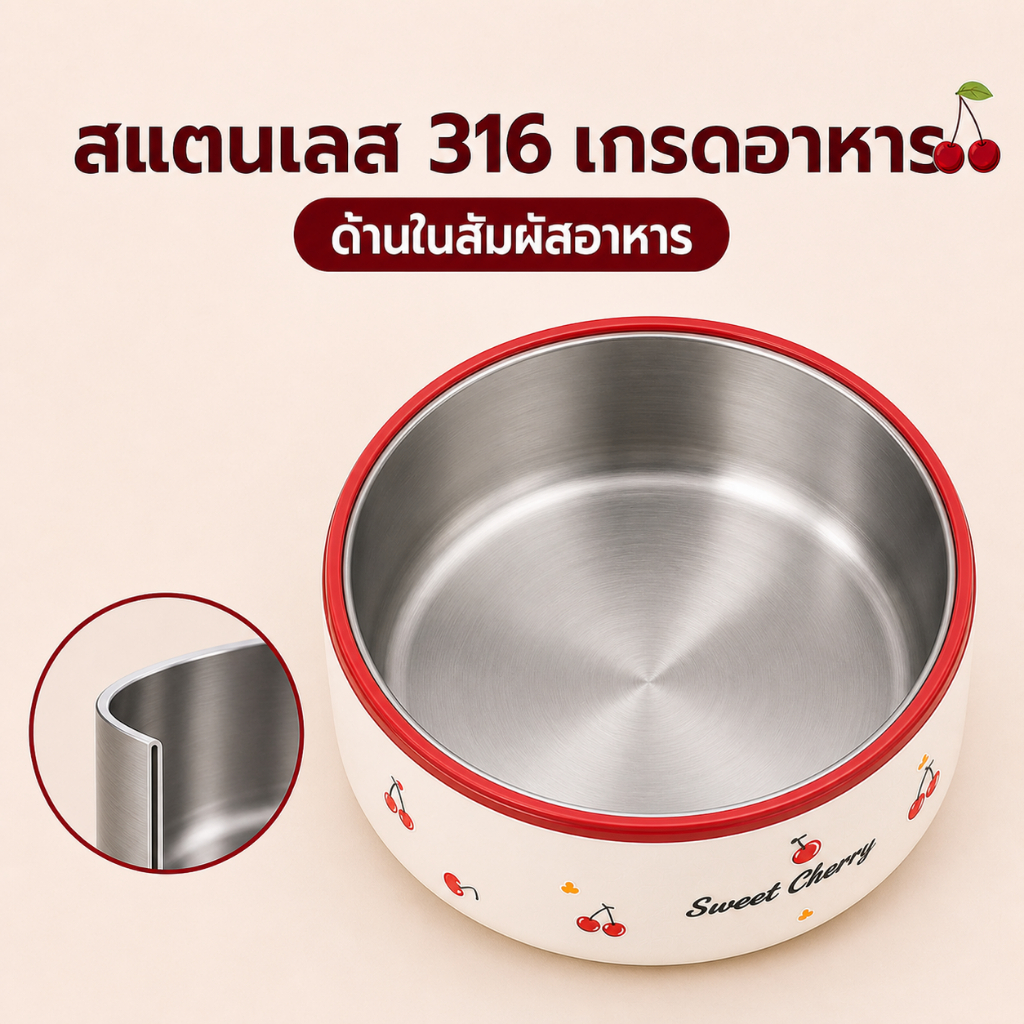 Hrold กล่องข้าว 316 เข้าไมโครเวฟได้ แถมฟรีชุดช้อนส้อม + ถุงเก็บความร้อน 2/3/4 ชั้น กล่องอาหาร เก็บอุณหภูมิได้ รูปที่ 5
