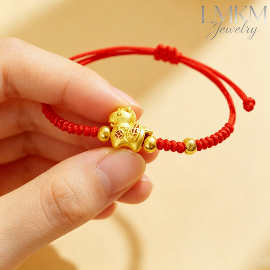 สร้อยข้อมือรูปม้า ปรับไซซ์ได้ สร้อยข้อมือแฟชั่น เด็กและผู้ใหญ่ใส่ได้ พร้อมส่งไทยนำโชคมงคลสร้อยข้อมือม้าA15
