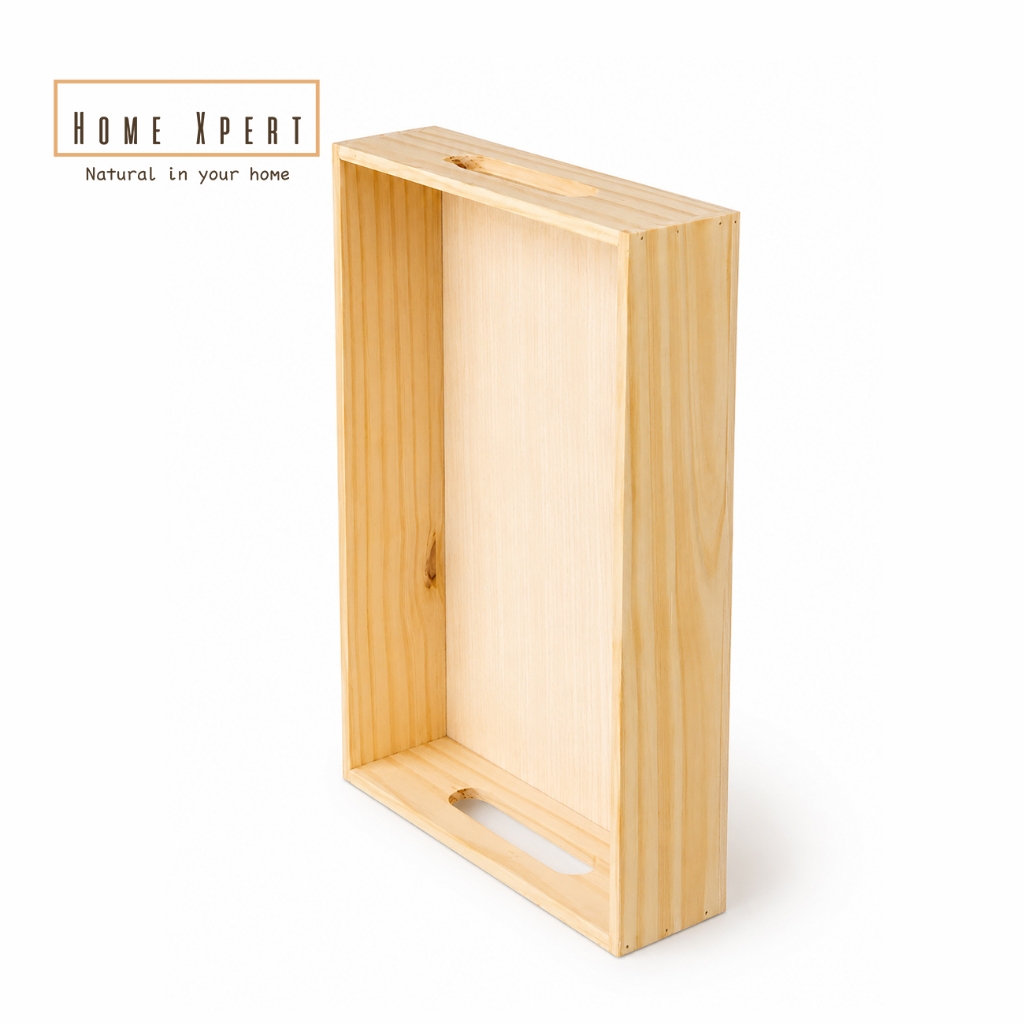 ถาดไม้สน รุ่น LM4R ขนาด 30×40×7 ซม. ไซส์ L | ใช้เสิร์ฟอาหาร วางของ สปา