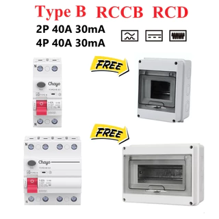 RCCB RCD Type B + MCB เบรคเกอร์กันดูดกันรั่ว ติดตั้งรถไฟฟ้า EV charger Tongou เบรคเกอร์ Type B 2P 4P