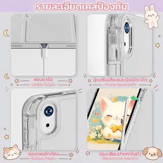 เคสใส Y-fold สำหรับ ไอแพด Gen11 Air6 Air7 Air8 11 M2 M3 M4 Air4 5 Gen5 6 7 8 9 Gen10 Pro11 M4 M5 Mini6 7 มีช่องใส่ปากกา