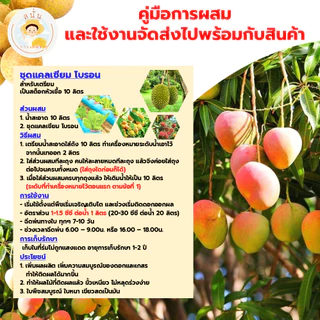 แคลเซียมโบรอน สูตร 3 (พลัส) ทำสต๊อกหัวเชื้อ 10 ลิตร ผสมฉีดพ่นได้ 10,000 ลิตร เพิ่มผลผลิต ใบหนา ขั้วเหนียว ติดผล รสชาติดี