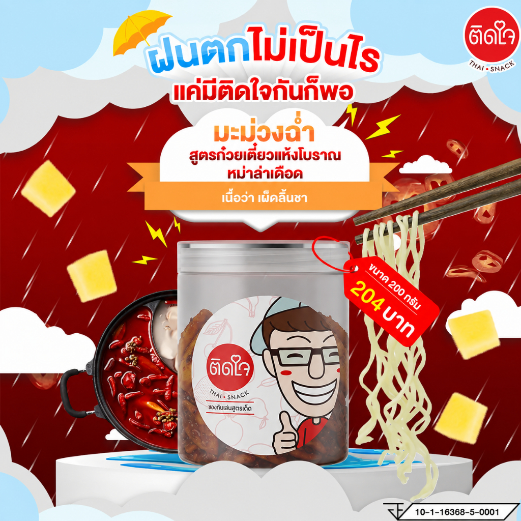 มะม่วงฉ่ำ ติดใจ รสล่าเตี๋ยว(สูตรก๋วยเตี๋ยวแห้งโบราณหม่าล่าเดือด) 200กรัม มะม่วงซอร์ฟดราย มะม่วงคลุก ผลไม้อบแห้ง