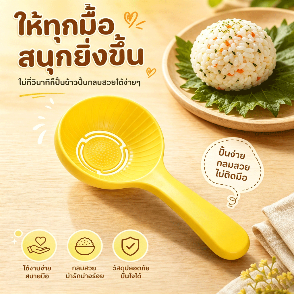 1 ชิ้นแม่พิมพ์ตักข้าวซูชิแม่พิมพ์ข้าวปั้นช้อนครึ่งรอบ Non-sti ช้อนข้าวขนาดใหญ่ DIY อุปกรณ์ทําอาหารครัวเบเกอรี่เครื่องมือ