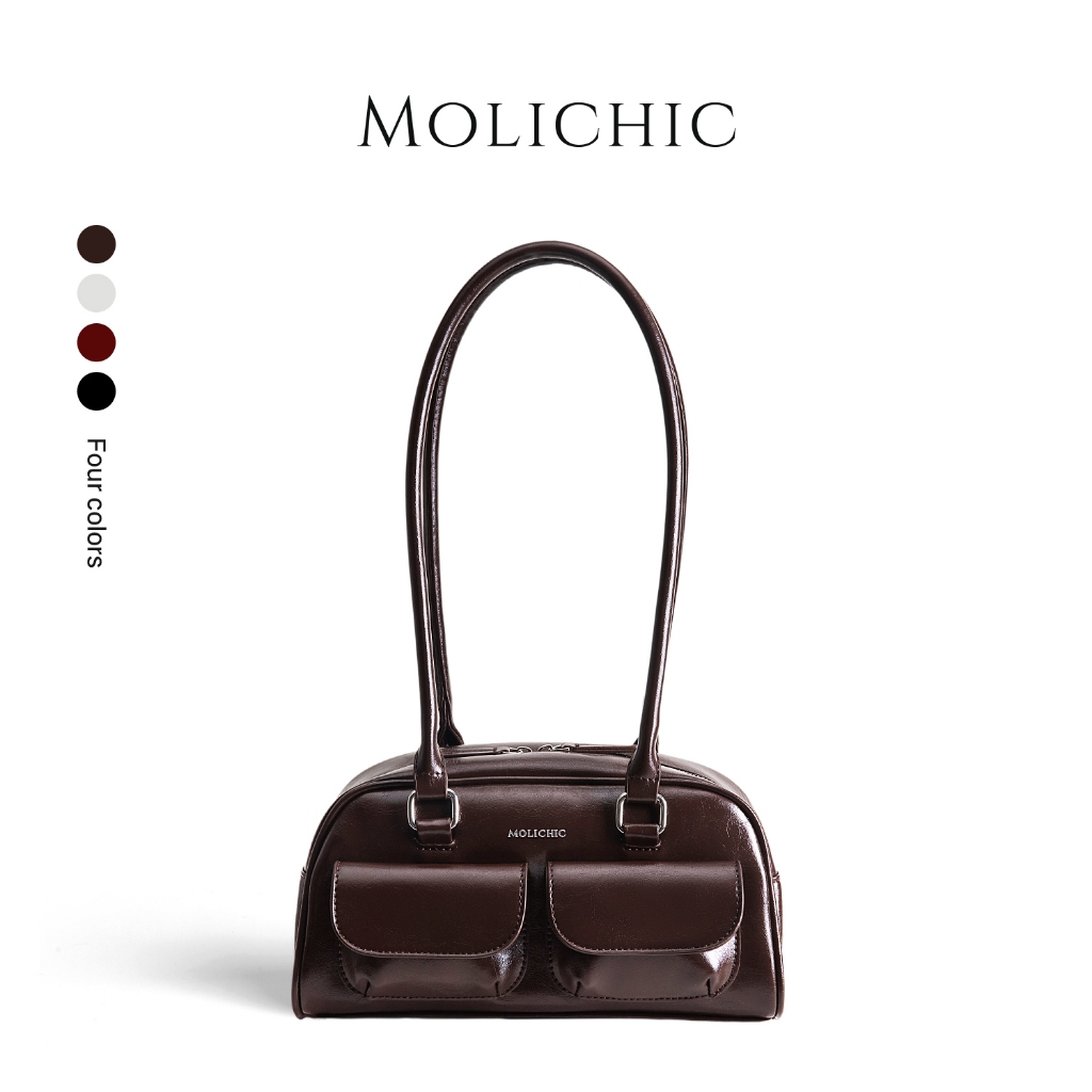 MOLICHIC Chubby  Bag แฟชั่นใหม่กระเป๋าใต้วง แขกระเป๋าสะพายไหล่ทรงสี่เหลี่ยมเล็กเรียบง่าย สไตล์เกาหลี