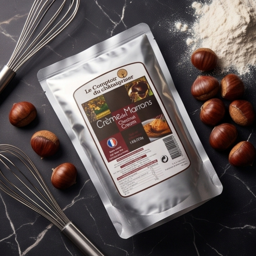 Le Comptoir du châtaignier ครีมเกาลัด Chestnut Cream 1kg นำเข้าจากฝรั่งเศส แยมเกาลัด สำหรับทาขนมปัง/ทำไส้เครป