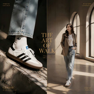 【พร้อมส่งจากไทย】 Adidas Samba OG รองเท้าผ้าใบแฟชั่น Unisex ใส่ได้ทุกวัน แมทช์ง่าย น้ำหนักเบา แถมถุงเท้าฟรี