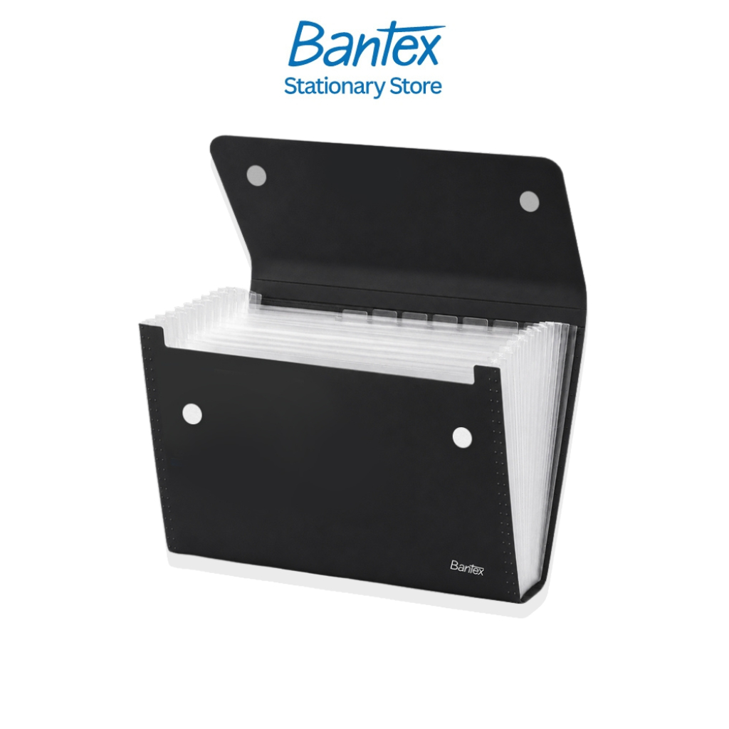 Bantex แฟ้มแบ่งช่องสีพาสเทล แฟ้มใส่เอกสาร สำหรับแยกหมวดหมู่ มีหลายสีให้เลือก แบบมีกระดุม file
