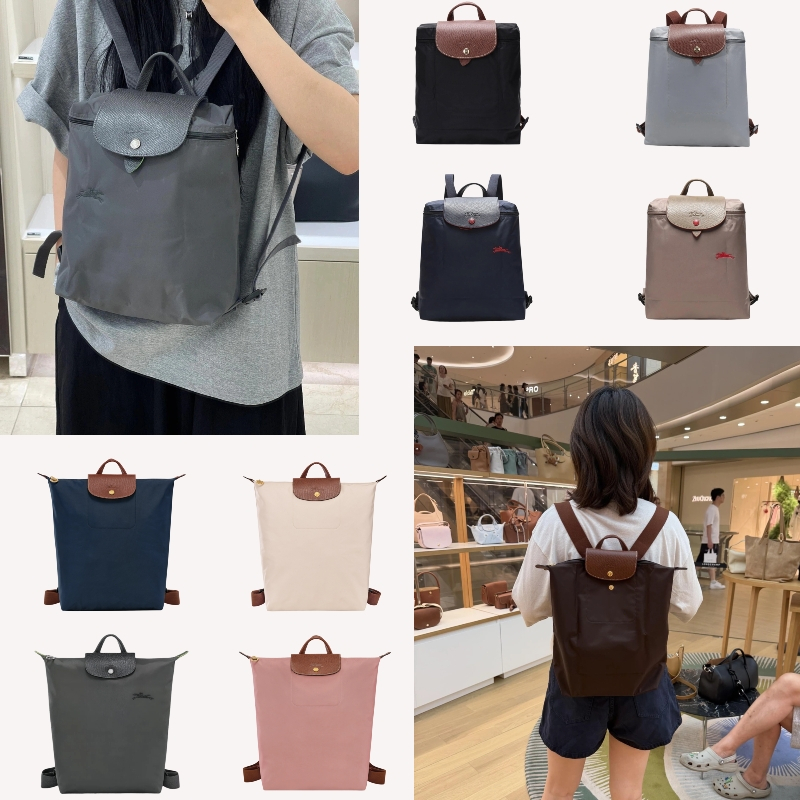 แท้ % Longchamp Le Pliage Casual Backpackกระเป๋าเป้พับได้ ใส่ของเยอะ น้ำหนักเบา พกพาสะดวก เก็บง่าย